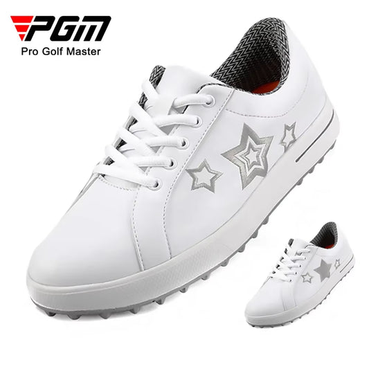 Korean Women Golf Shoes Leisure Fixed Nail Waterproof Sneakers Non-Slip Girls Sports XZ113